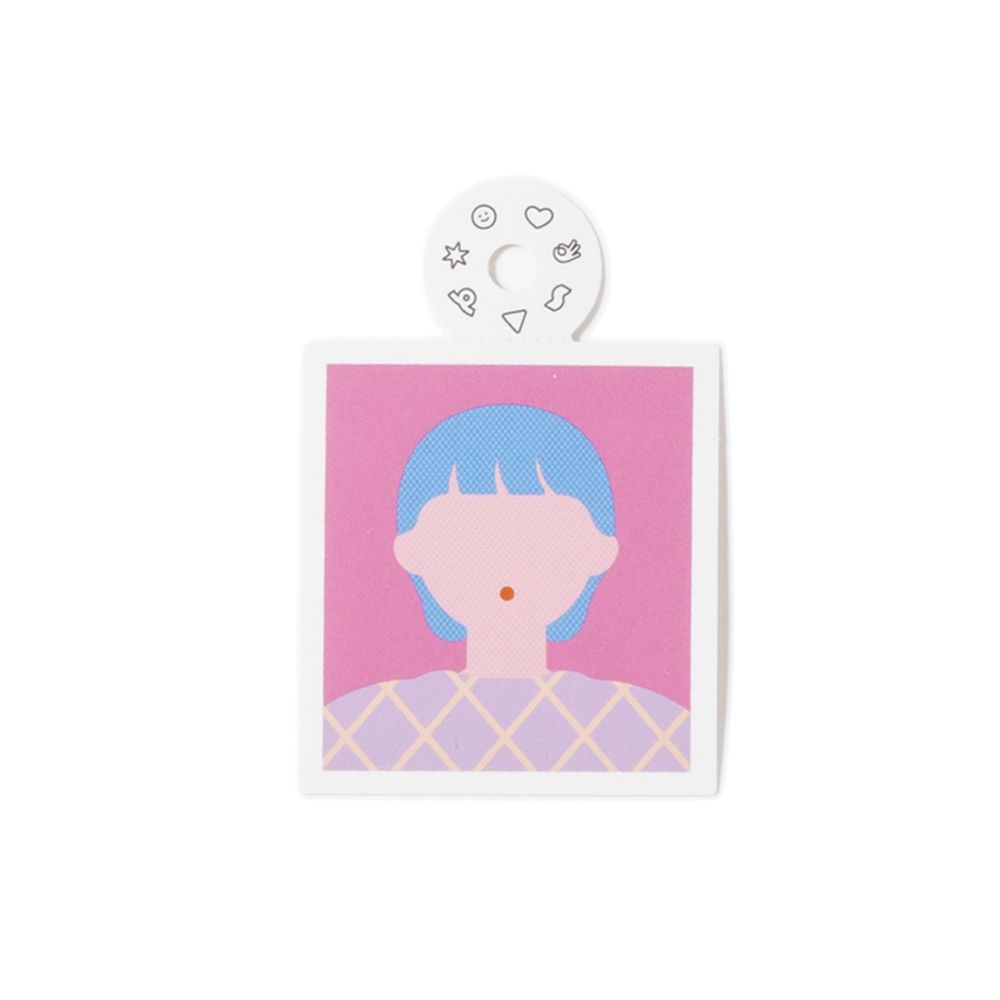 日本 IROHA 好朋友自組鑰匙圈貼紙/ 人物/ 短髮
