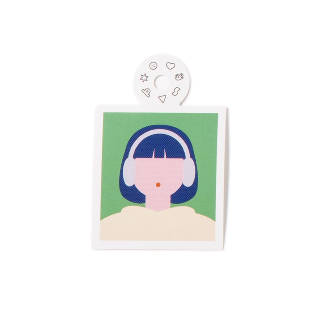 日本 IROHA 好朋友自組鑰匙圈貼紙/ 人物/ 耳機