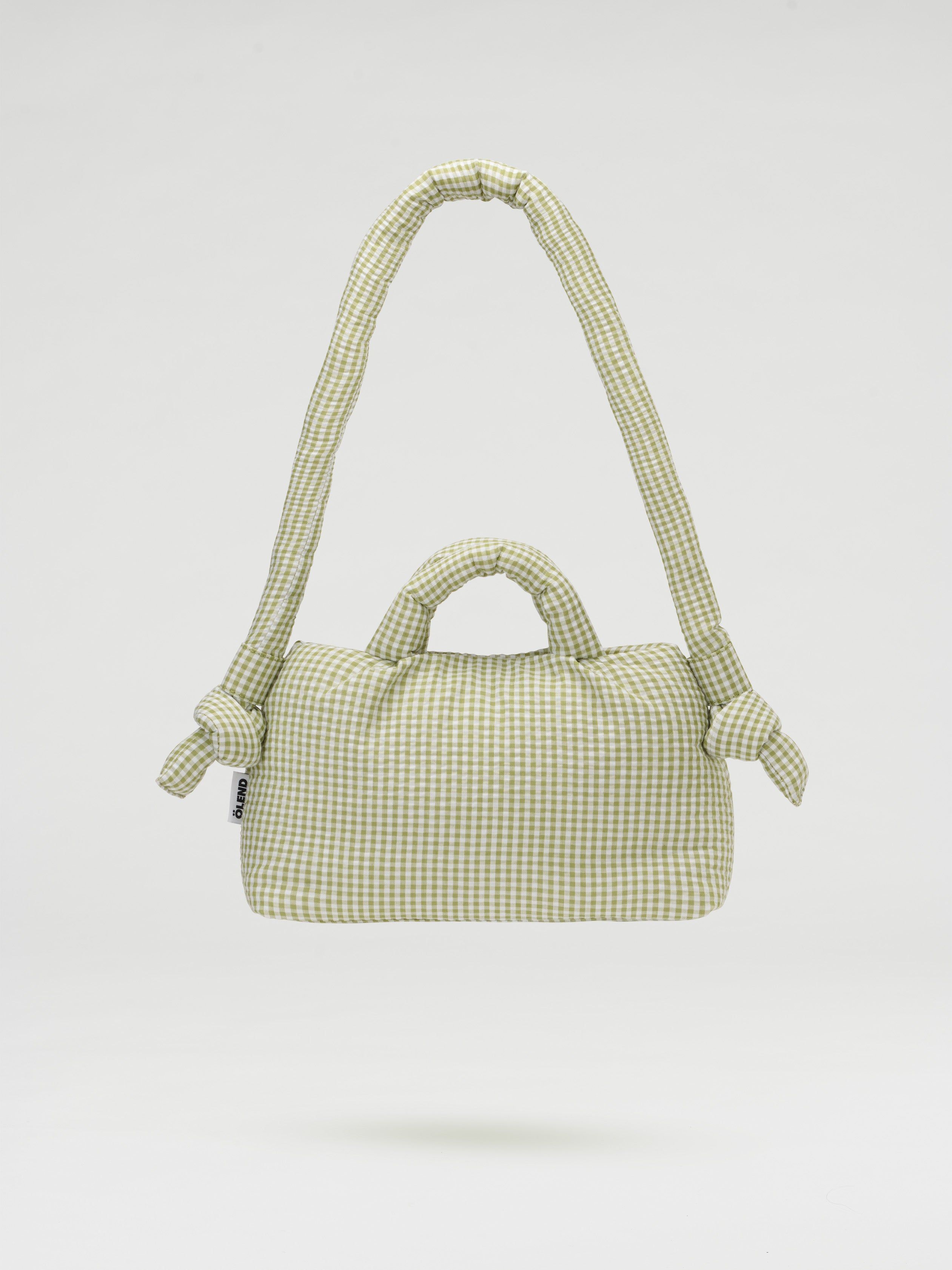 西班牙ÖLEND空氣斜背包/ Mini Ona Soft Bag/ 迷你/ 綠方格