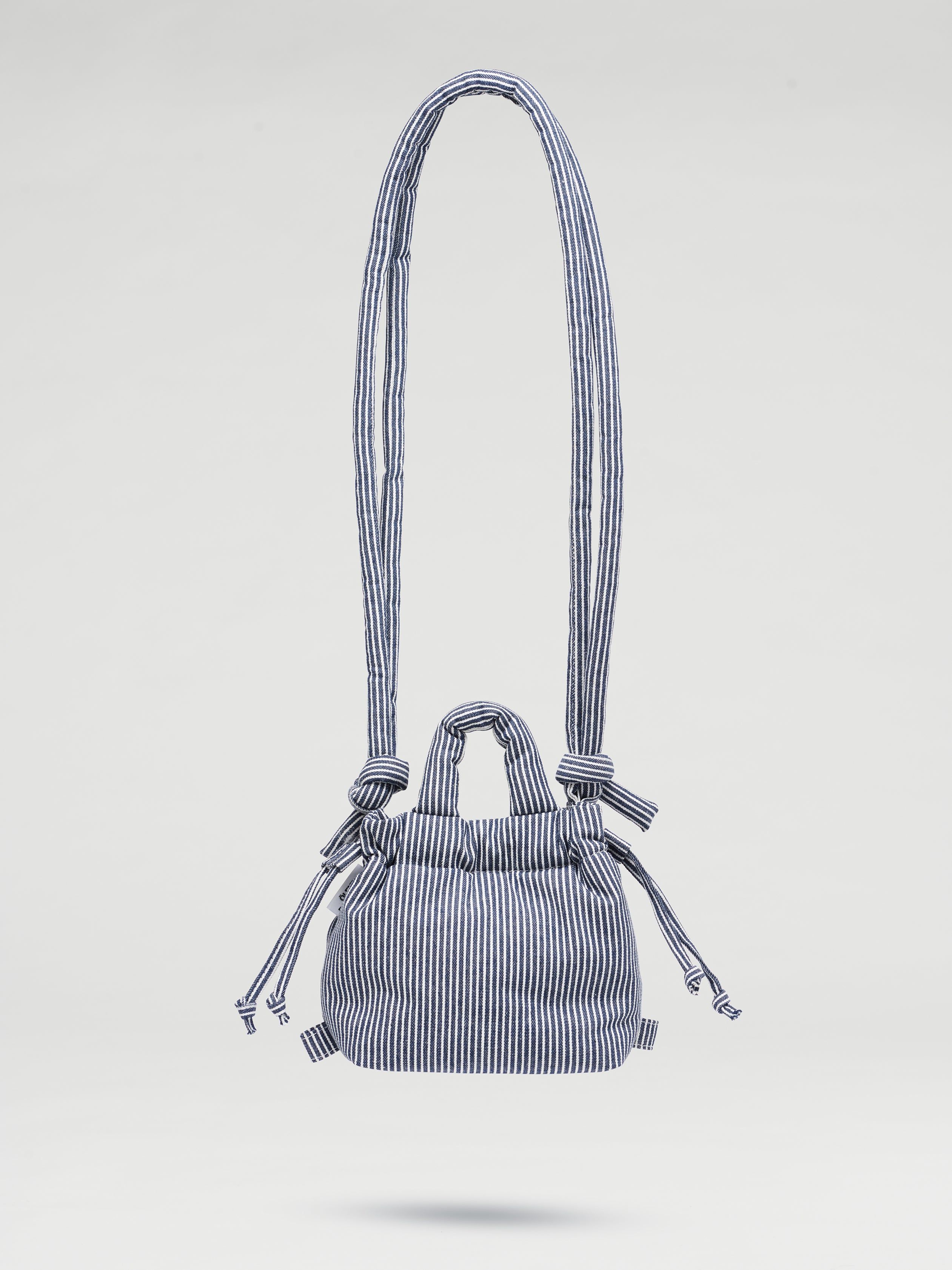 西班牙ÖLEND空氣斜背包/ Micro Ona Soft Bag/ 袖珍/ 棉/ 海軍藍條紋