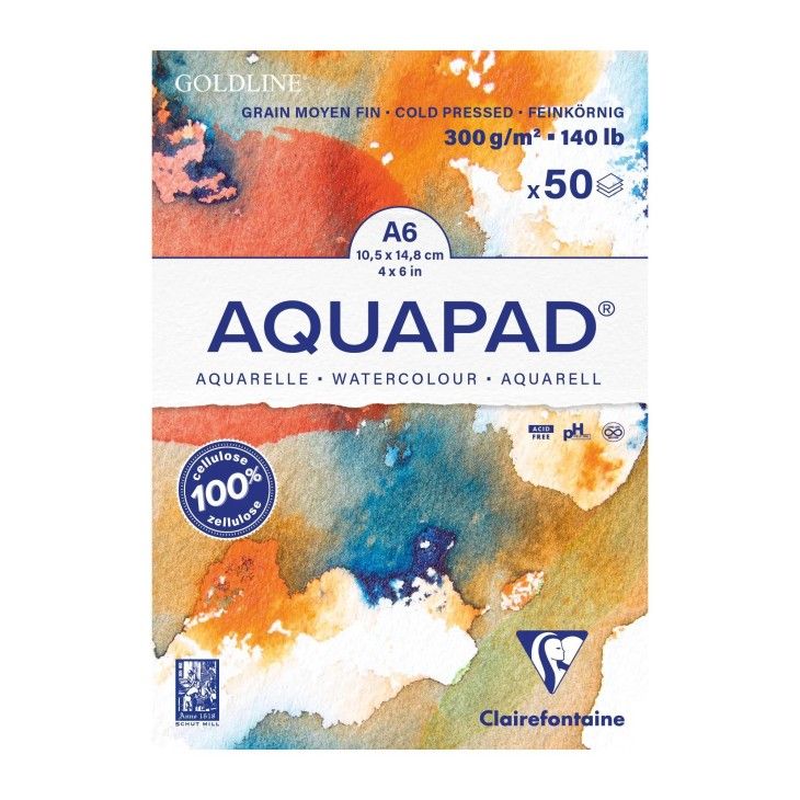 法國 Clairefontaine Aquapad 可撕式水彩畫紙本/ A6