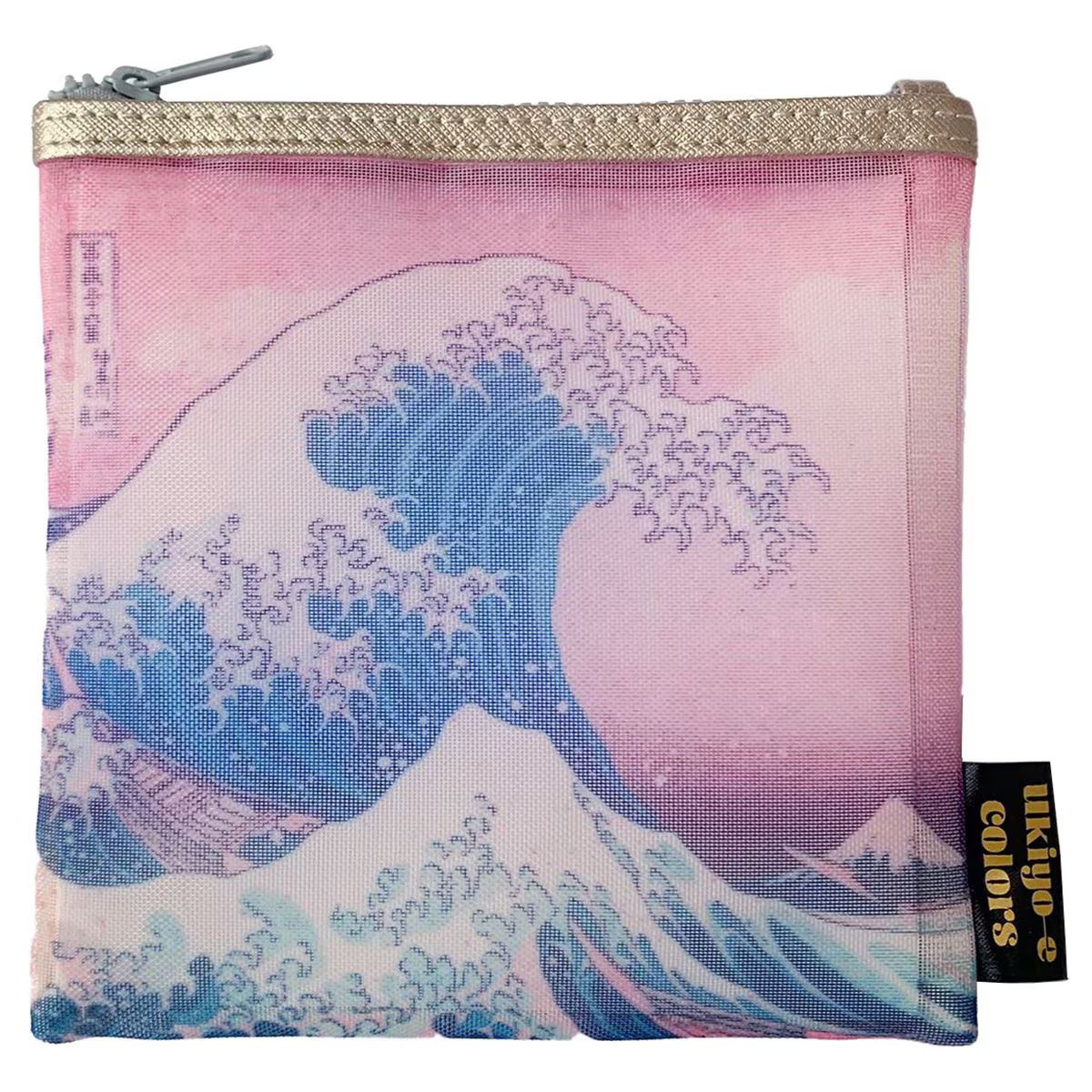 【誠品獨家】日本 APJ Ukiyoe-colors 網狀收納袋/ 北齋/ 浪
