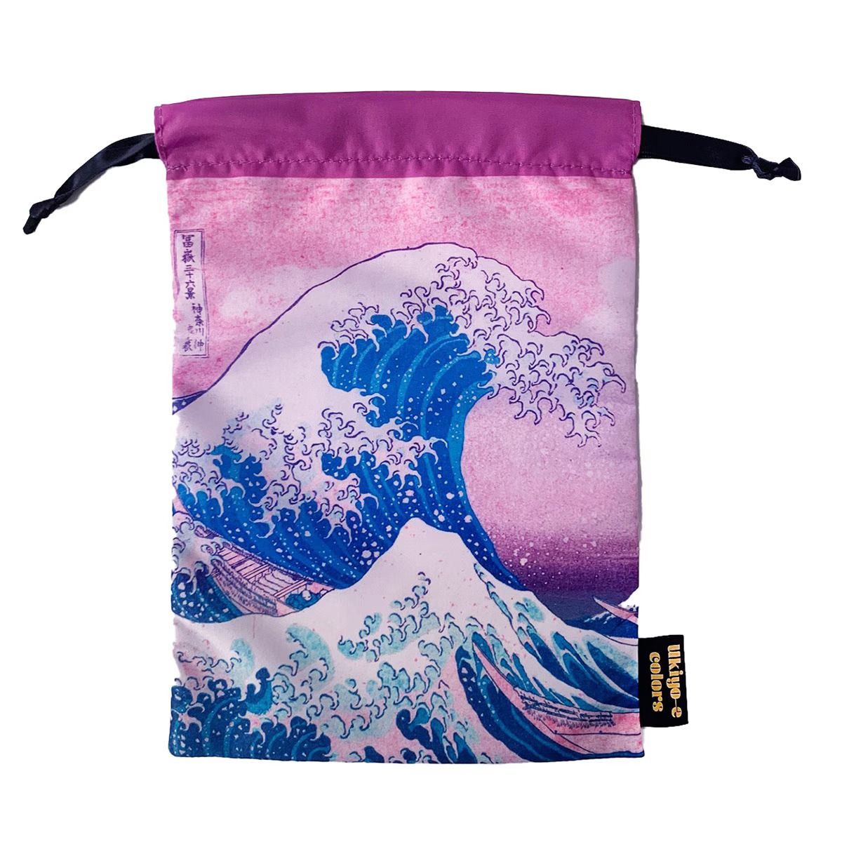 【誠品獨家】日本 APJ Ukiyoe-colors 束口袋/ 北齋/ 浪