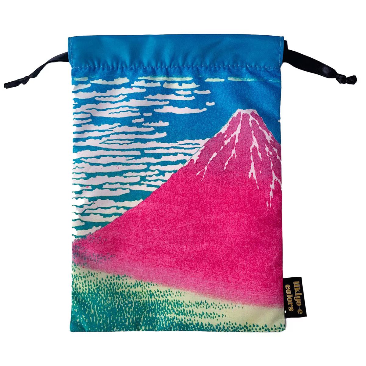 【誠品獨家】日本 APJ Ukiyoe-colors 束口袋/ 北齋/ 富士
