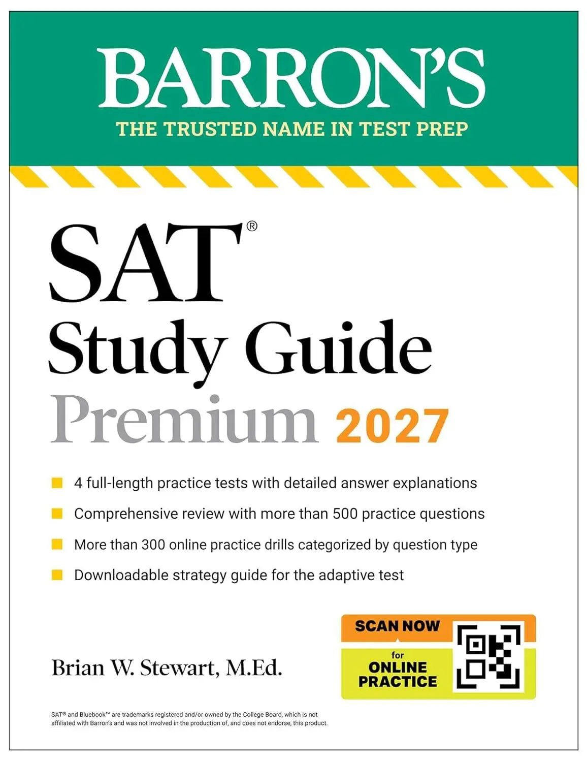 SAT Study Guide Premium, 2027: 3 Practice Tests+Comprehensive Review+Online Practice and Video Lessons