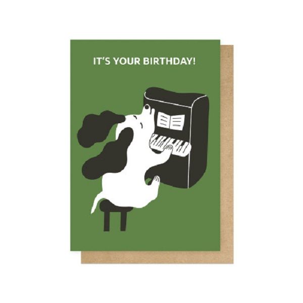 英國EAST END PRINTS 生日卡/ Seekprint/ Dog Singing Birthday