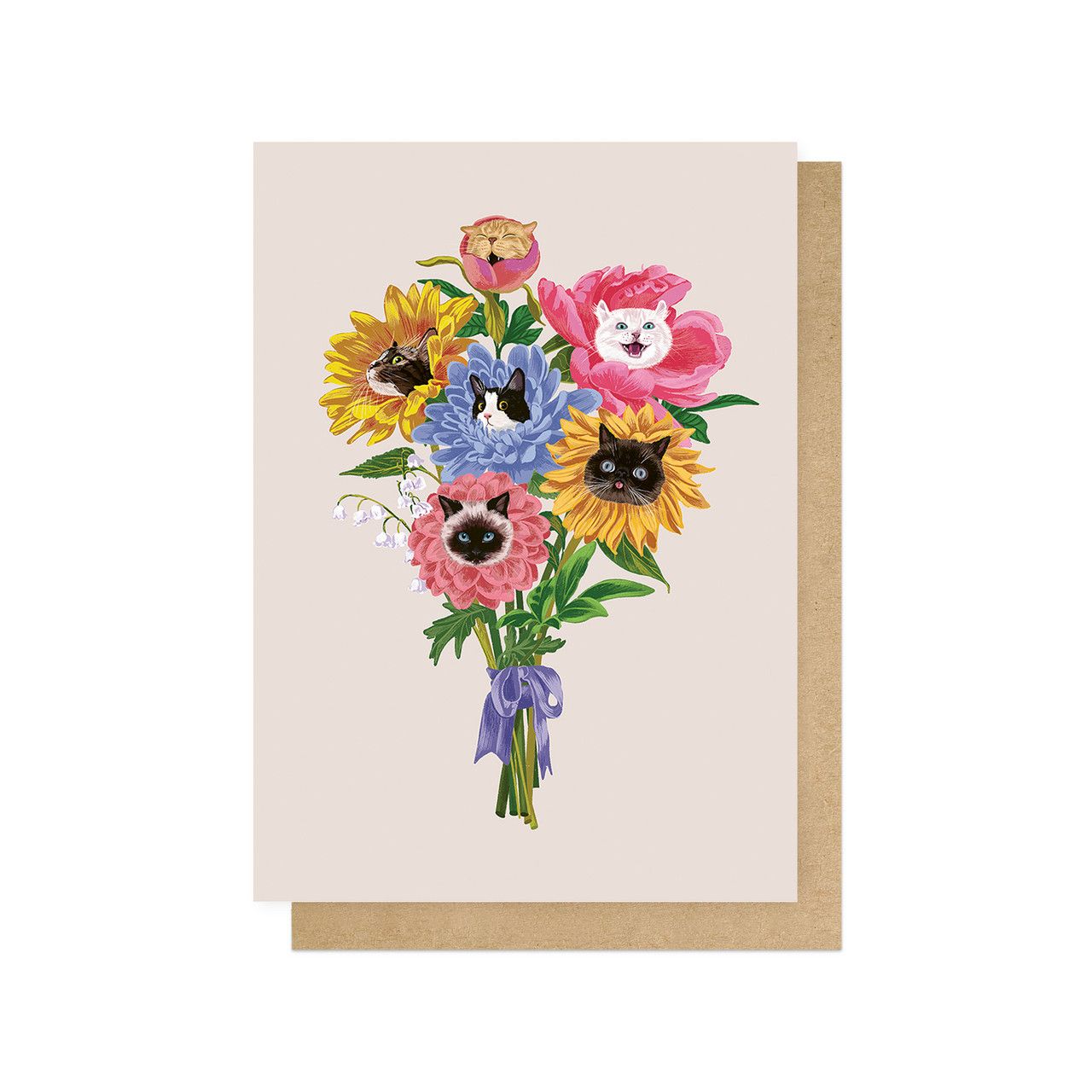 英國EAST END PRINTS 萬用卡/ Alissa Levy/ Cat Flowers