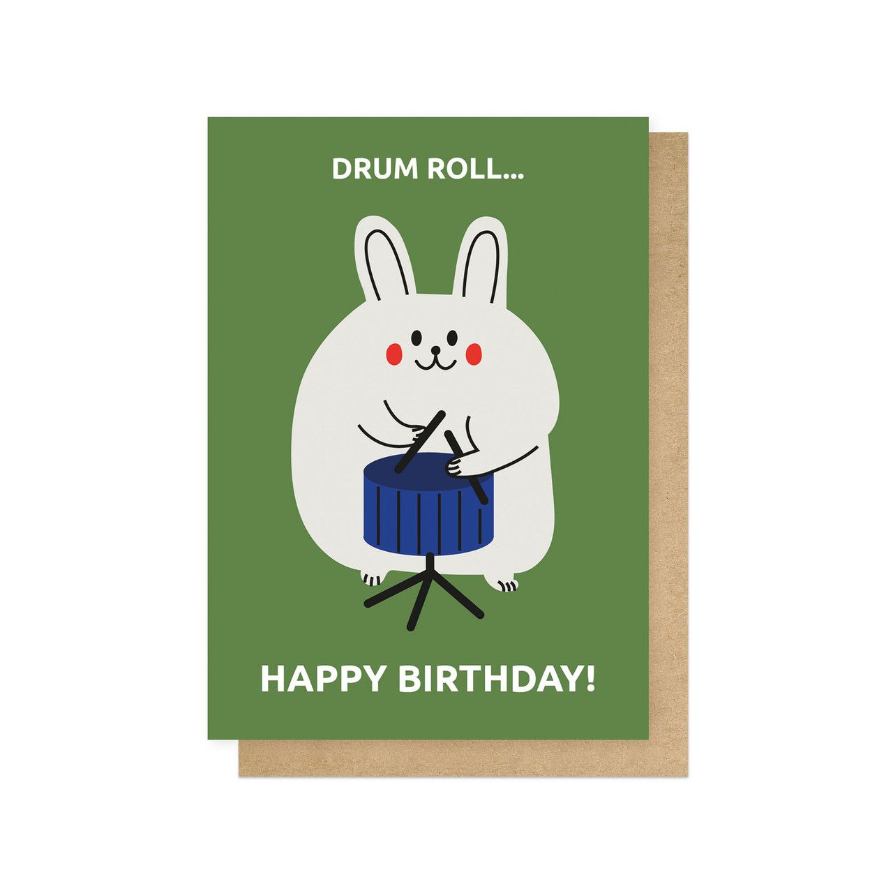 英國EAST END PRINTS 生日卡/ Seekprint/ Drum Roll Bunny