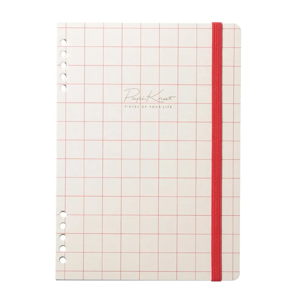 日本 MARK'S PapiKnot 活頁筆記本系列/ 書封附綁帶/ A5/ 方格
