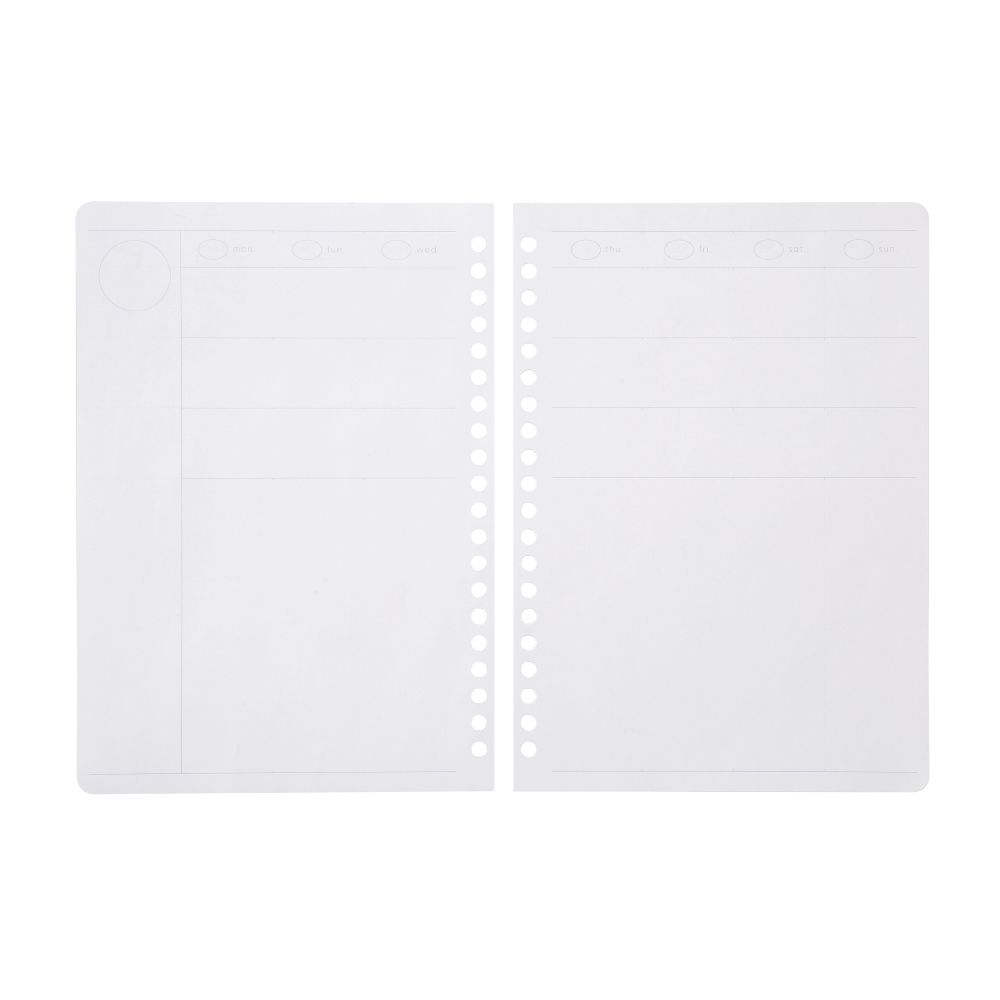 日本 MARK'S PapiKnot 活頁筆記本系列/ 內頁/ 直式週計畫/ A5/ 薰衣草紫