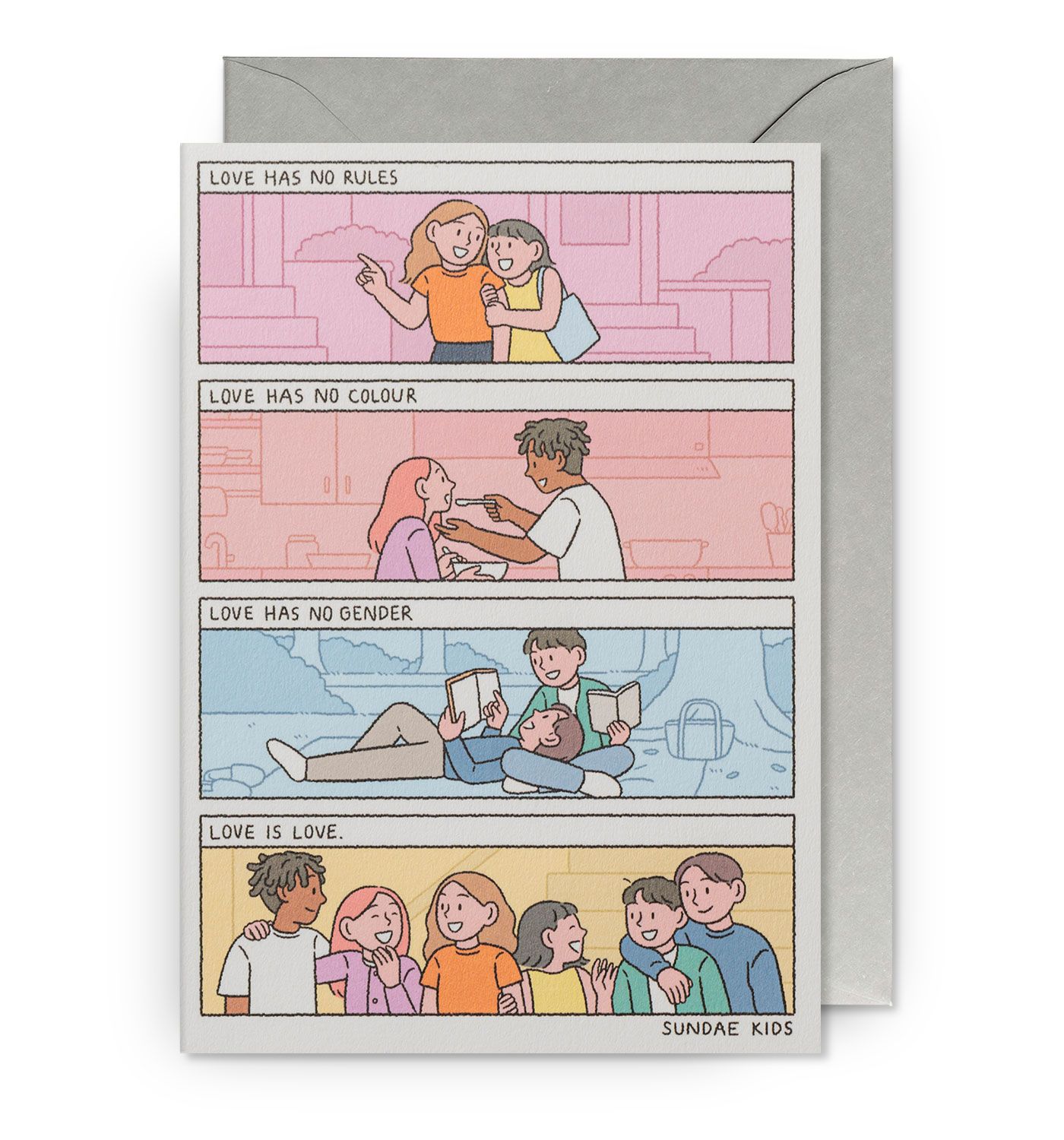 英國 LAGOM DESIGN 情人卡/ Sundae Kids/ Love is Love