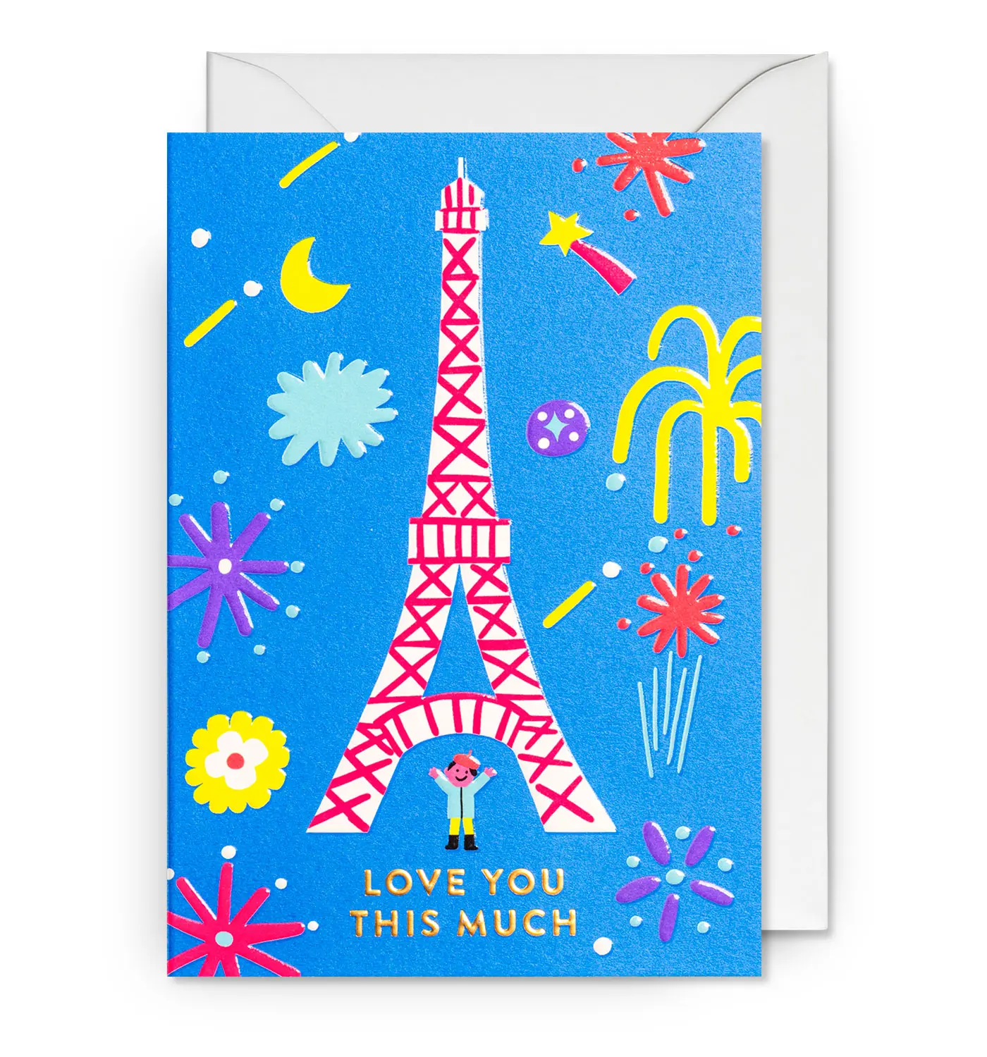 英國 LAGOM DESIGN 情人卡/ Jessica Das/ Love You This Much Paris Fireworks