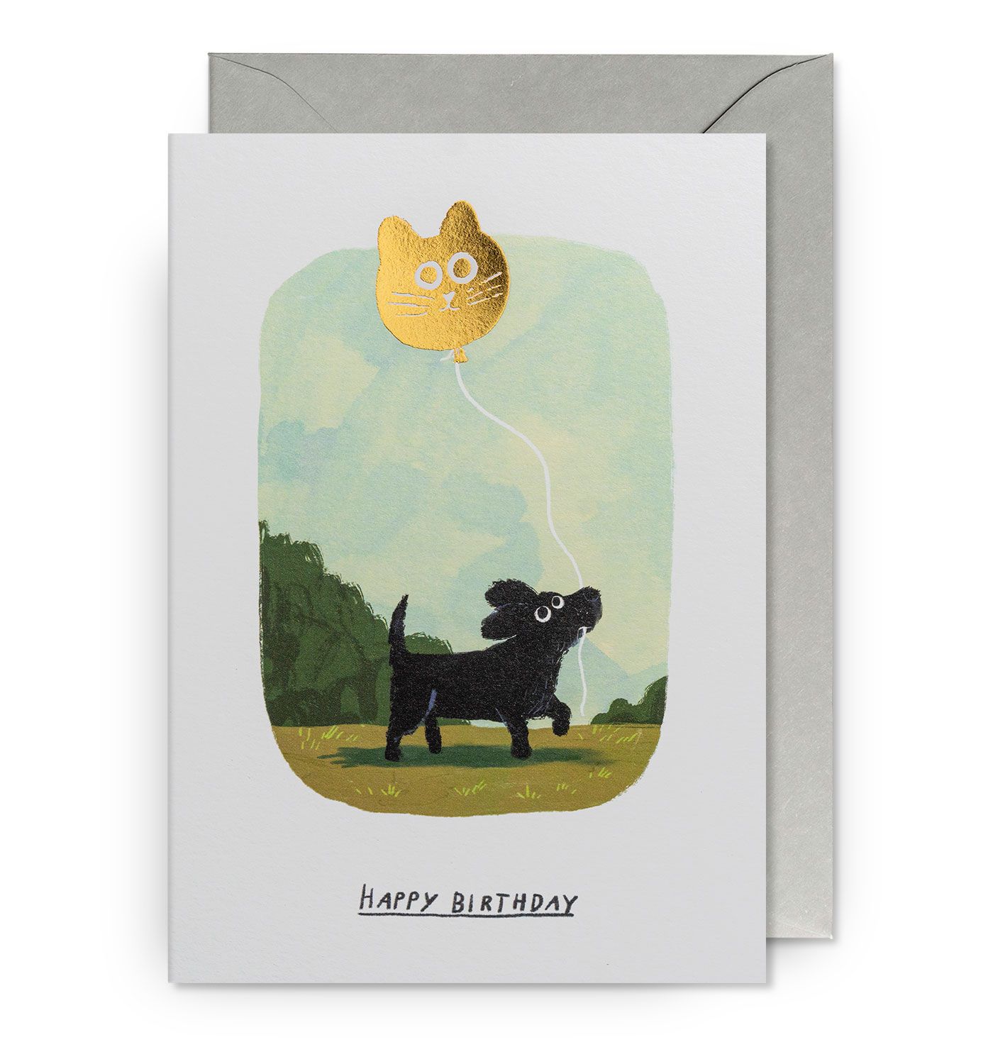 英國 LAGOM DESIGN 生日卡/ John Bond/ Cat Balloon