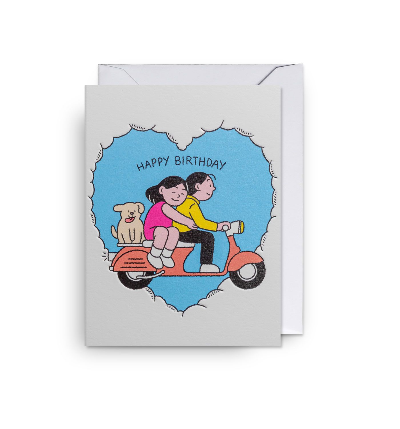 英國 LAGOM DESIGN 生日卡/ Mini Cards/ Sundae Kids/ Happy Birthday Moped