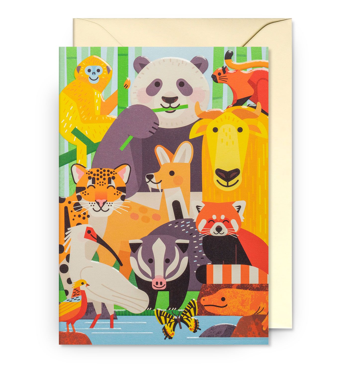 英國 LAGOM DESIGN 萬用卡/ Allison Black/ Bamboo Forest