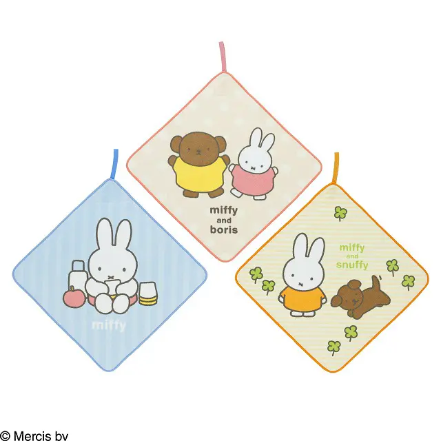 丸真 x miffy 方巾/ 一起玩耍/ 3入