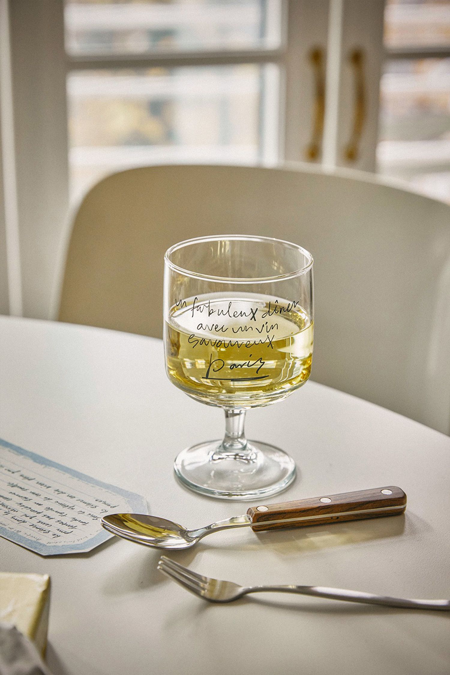 韓國 HÔTEL PARIS CHILL 法式晚宴玻璃酒杯/ 黑