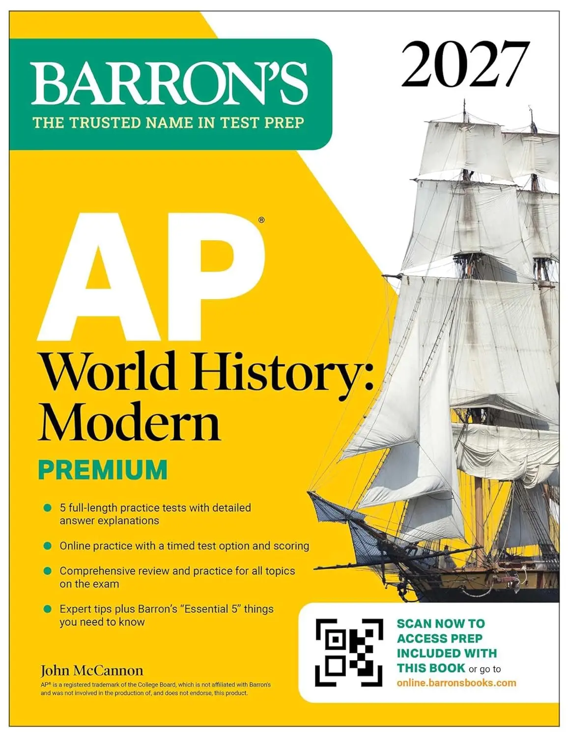 AP World History: Modern Premium 2027: Prep Book With 5 Practice Tests+Comprehensive Review (+Online Practice