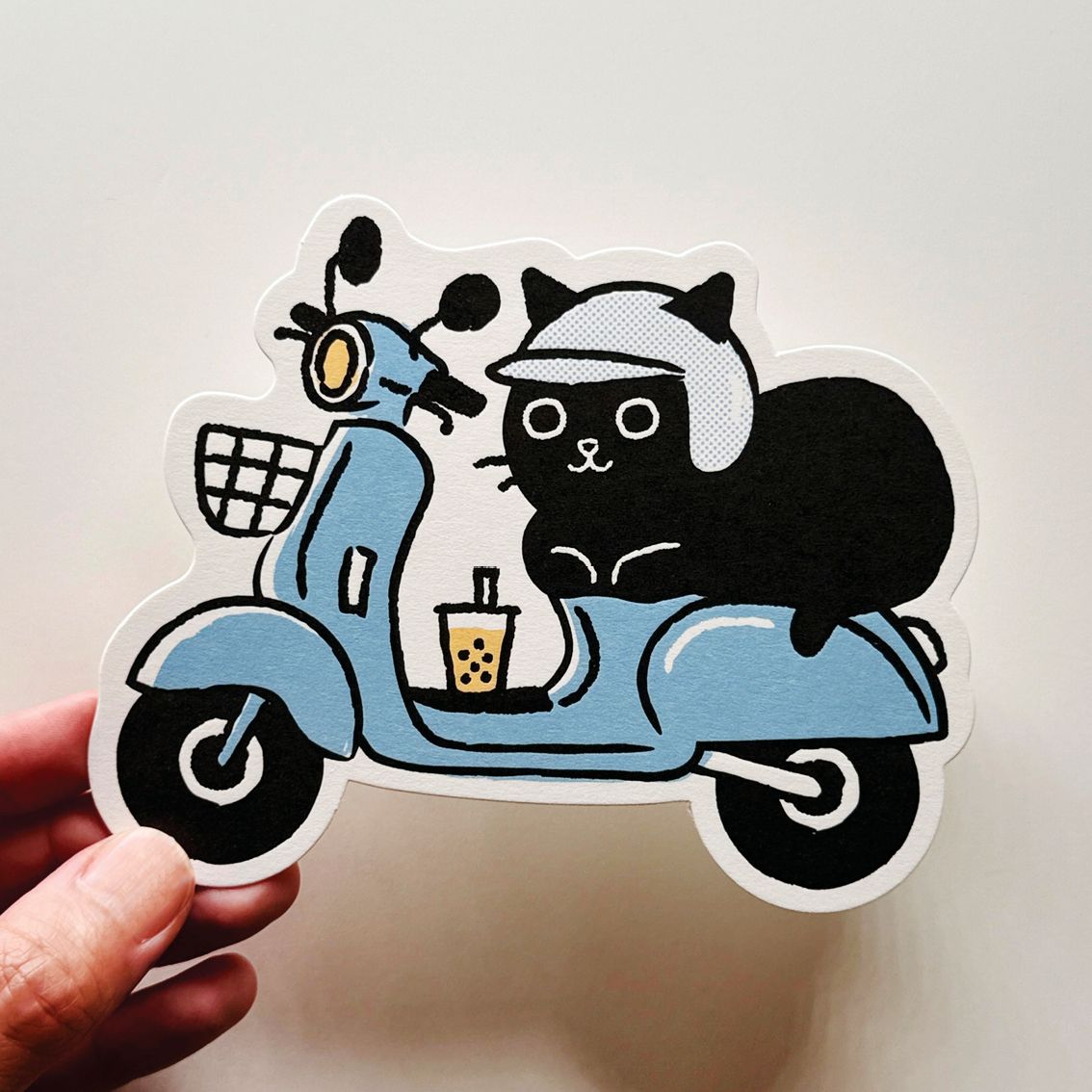 PAPERWORK活版印刷台灣貓明信片/ 機車貓