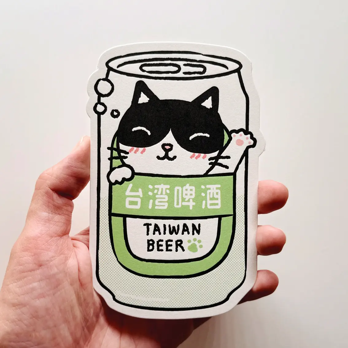 PAPERWORK活版印刷台灣貓明信片/ 啤酒貓