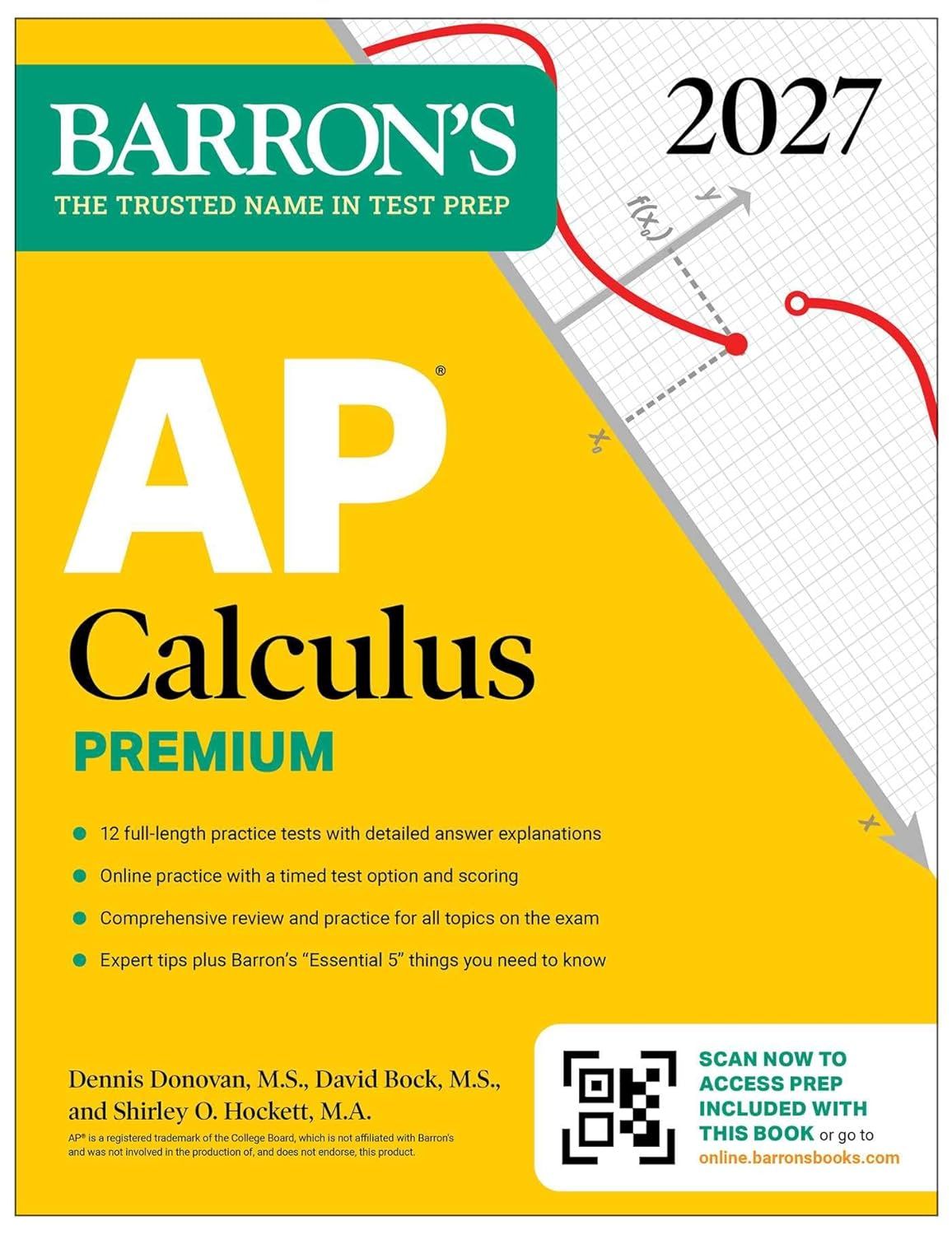 AP Calculus Premium 2027: Prep Book with 12 Practice Tests+Comprehensive Review+Online Practice