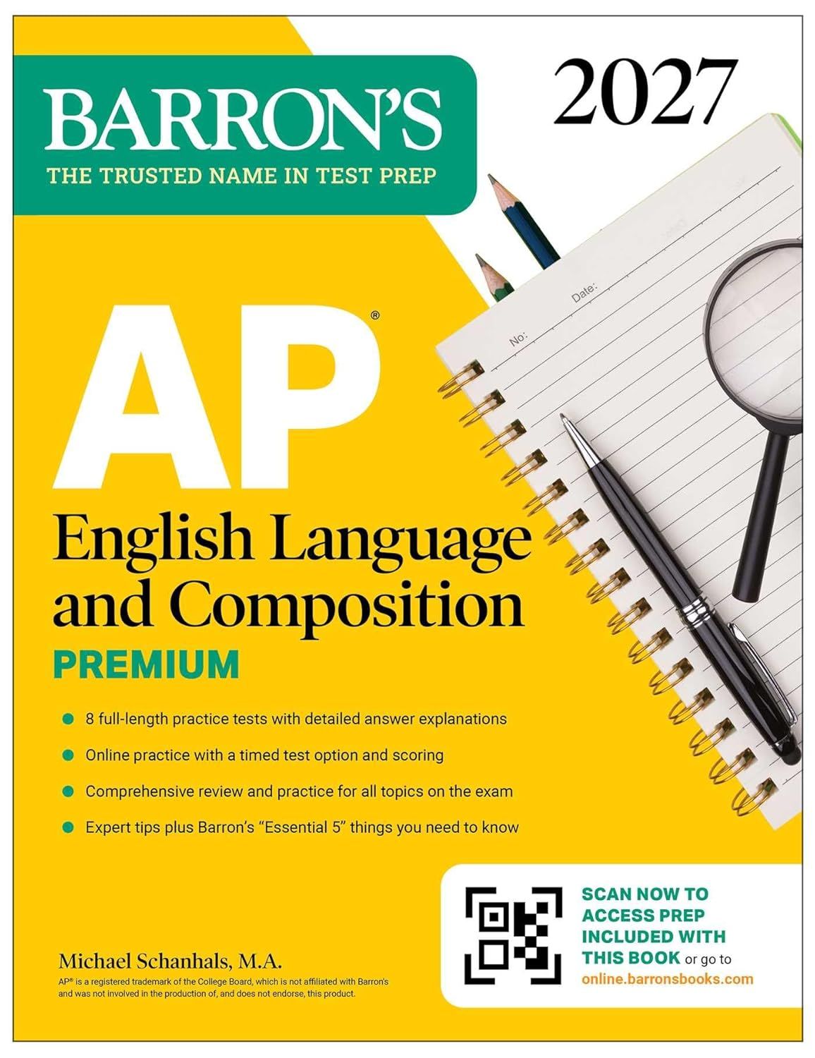 AP English Language and Composition Premium 2027: Prep Book with 8 Practice Tests+Online Practice