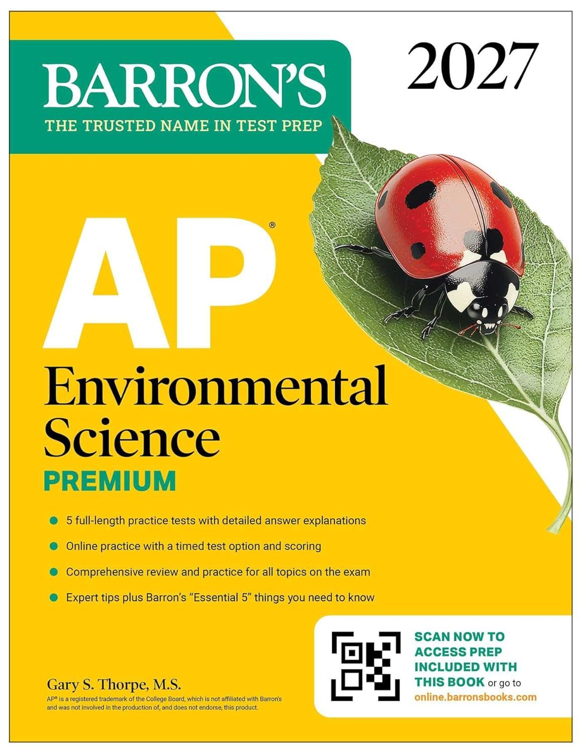 AP Environmental Science Premium 2027: Prep Book With 5 Practice Tests+Comprehensive Review+Online Practice