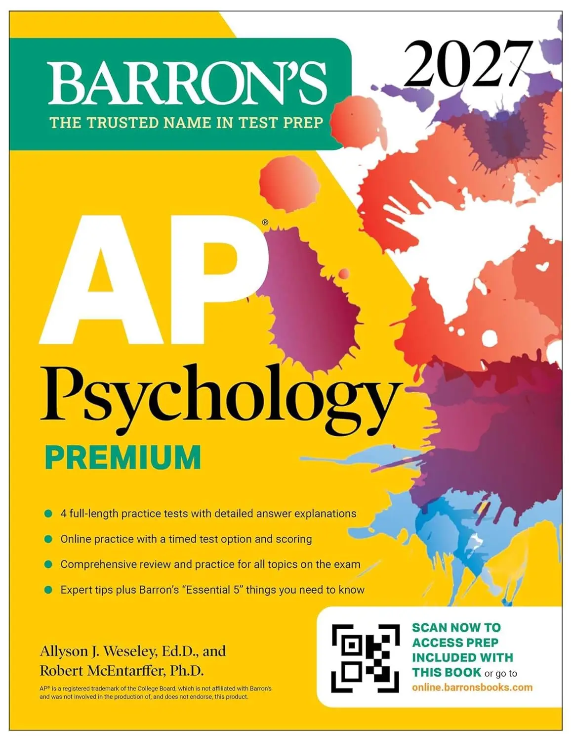 AP Psychology Premium 2027: Prep Book with 4 Practice Tests+Comprehensive Review+Online Practice