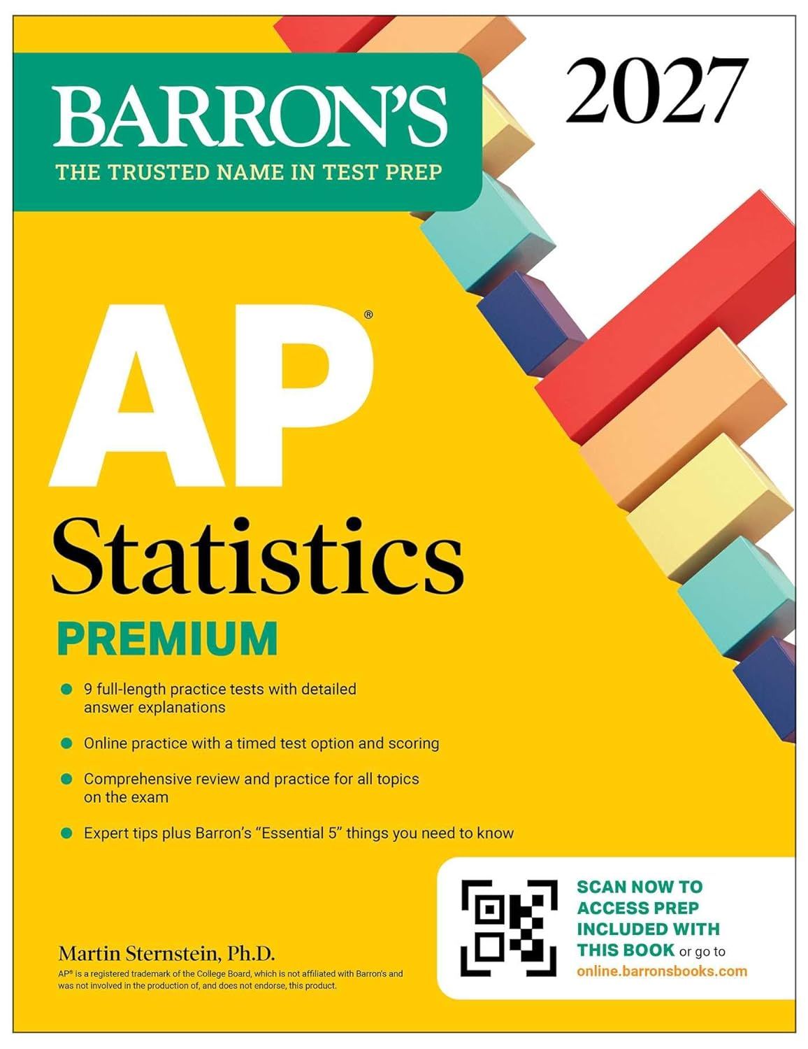 AP Statistics Premium 2027: 9 Practice Tests+Comprehensive Review+Online Practice