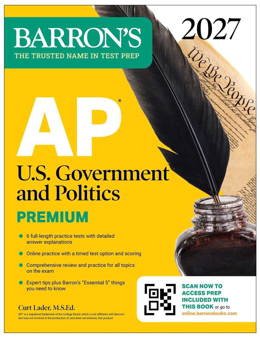 AP U.S. Government and Politics Premium 2027: Prep Book with 6 Practice Tests+Comprehensive Review+Online Practice