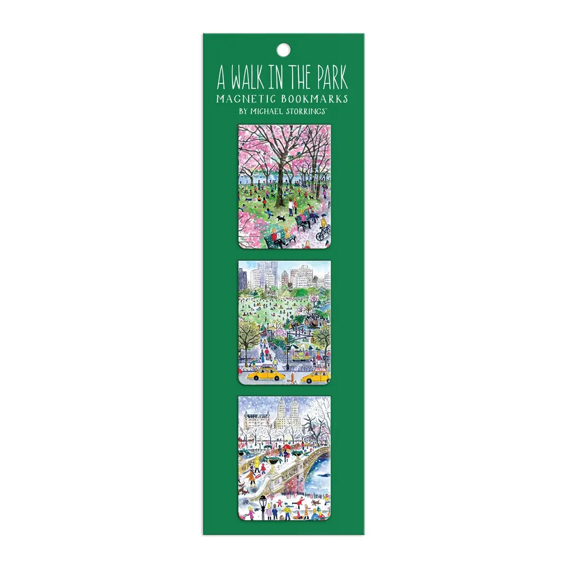 美國 galison 磁鐵書籤/ Michael Storrings/ Walk in the Park/ 3入
