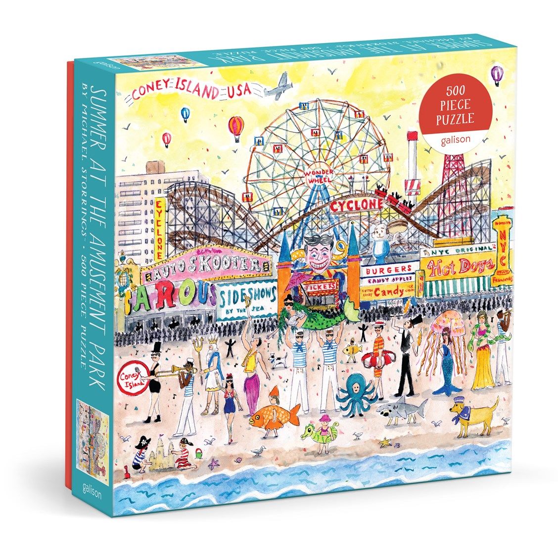 美國 galison 拼圖500片/ Michael Storrings/ Summer at the Amusement Park