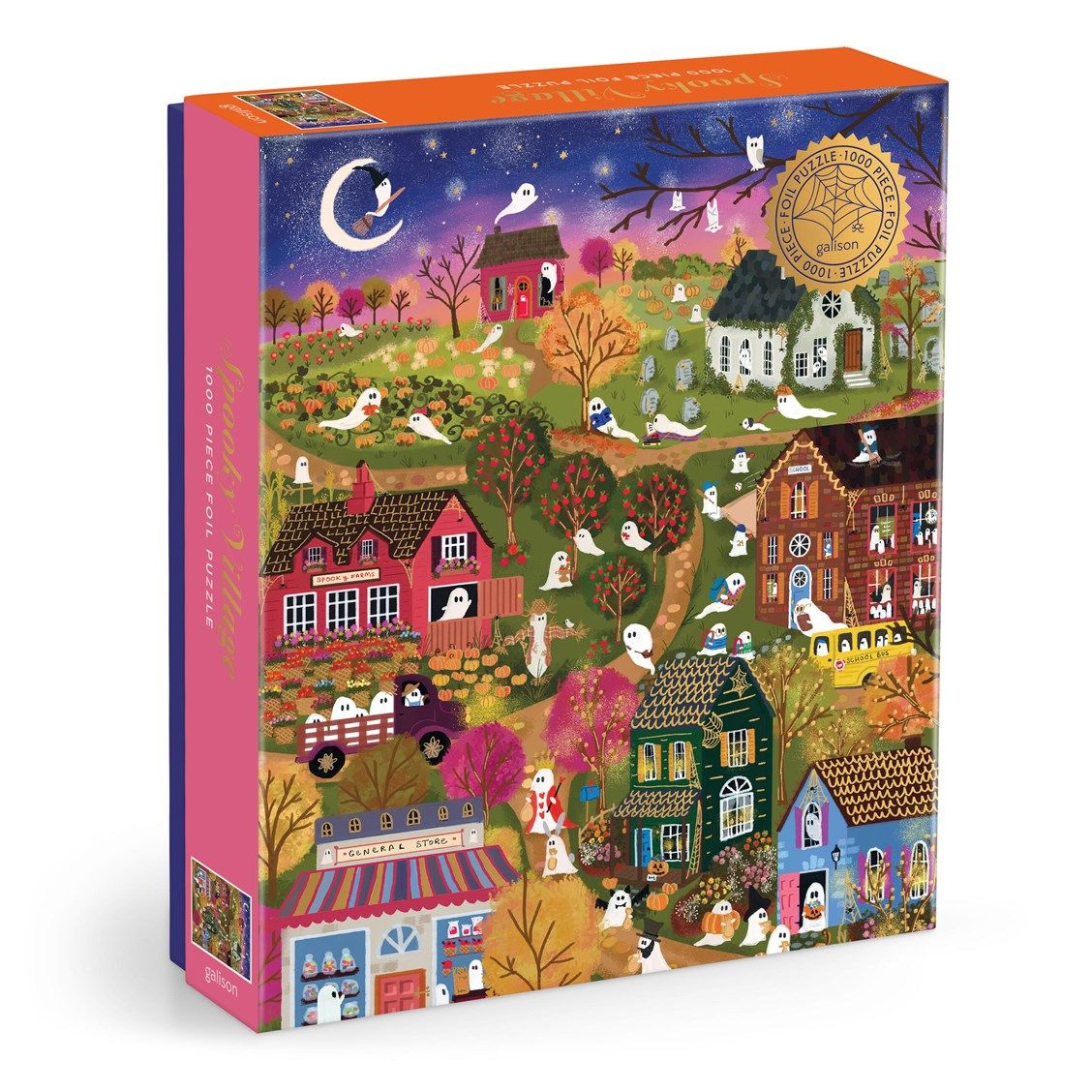 美國 galison 燙金拼圖1000片/ Joy Laforme/ Spooky Village