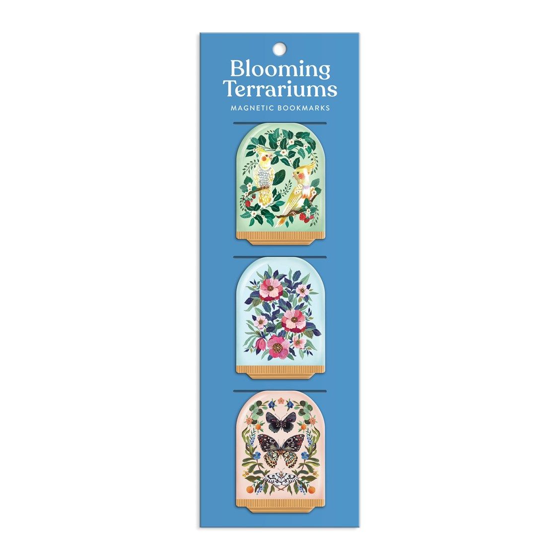 美國 galison 磁鐵書籤/ Blooming Terrariums/ 3入