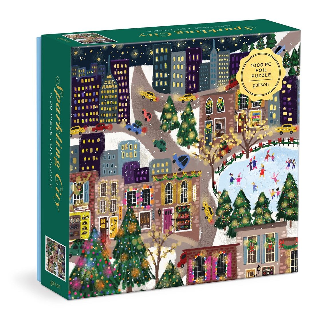 美國 galison 聖誕燙金拼圖1000片/ Joy Laforme/ Sparkling City