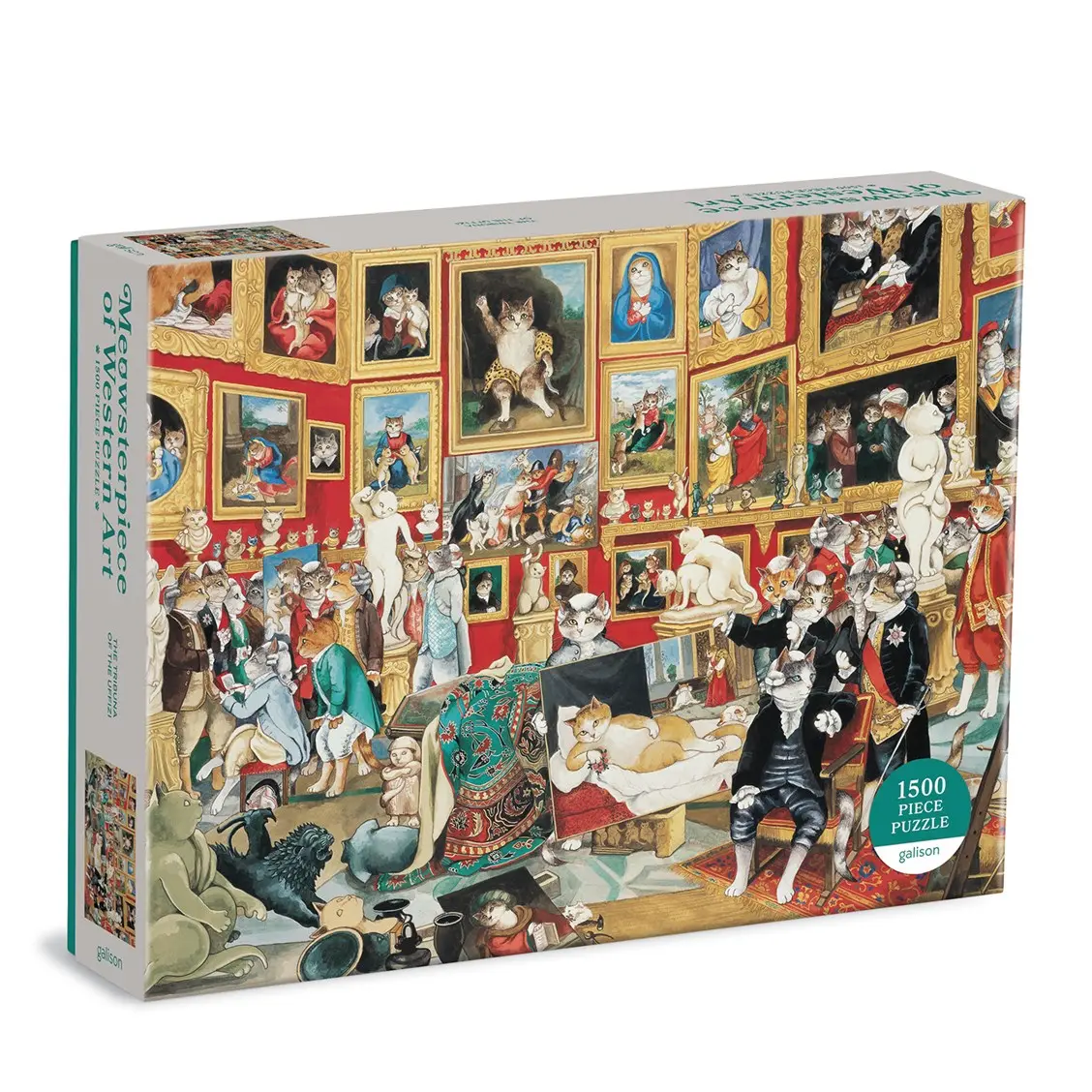 美國 galison 拼圖1500片/ Tribuna of the Uffizi Meowsterpiece of Western Art