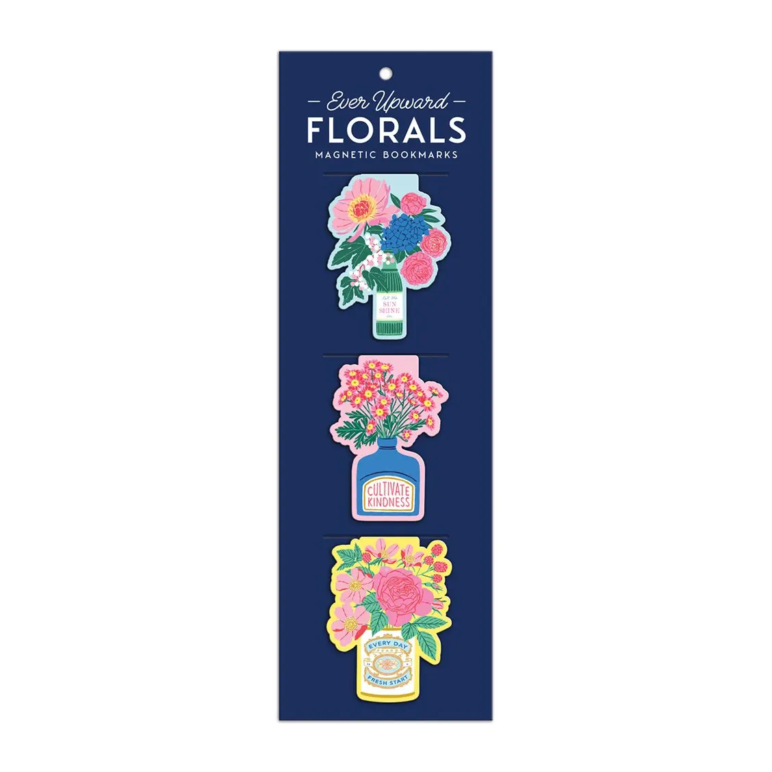 美國 galison 磁鐵書籤/ Ever Upward/ Floral/ 3入