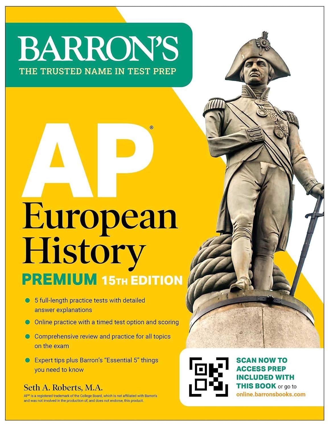 AP European History Premium: Prep Book with 5 Practice Tests+Comprehensive Review+Online Practice (2027/15 Ed.)