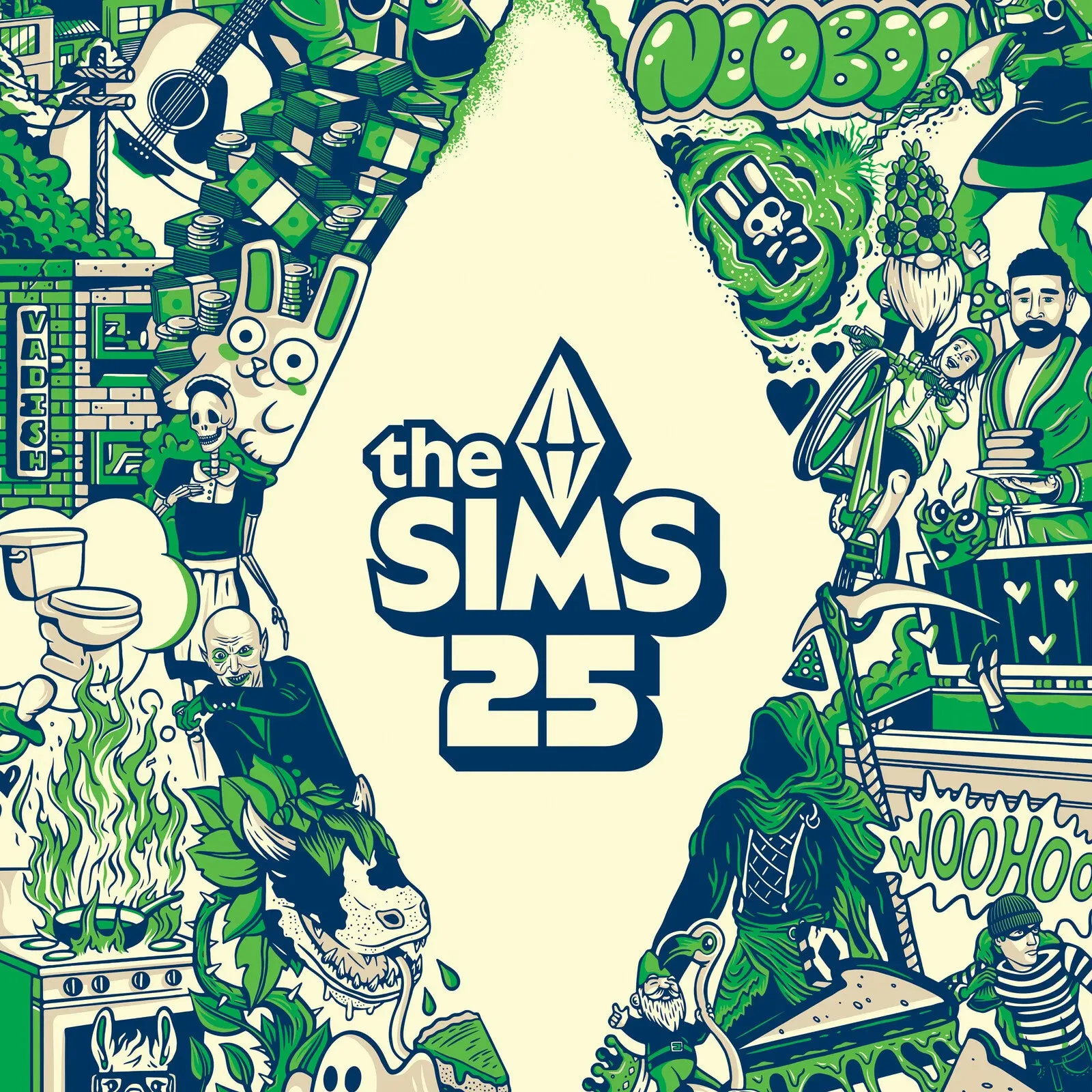 The Sims: 25th Soundtrack (2LP/Metallic Shiny Green Color Vinyl)