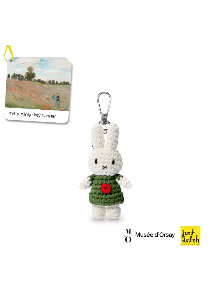 荷蘭 Just Dutch 手工編織Miffy鑰匙圈/ Musée d'Orsay/ 莫內罌粟花洋裝