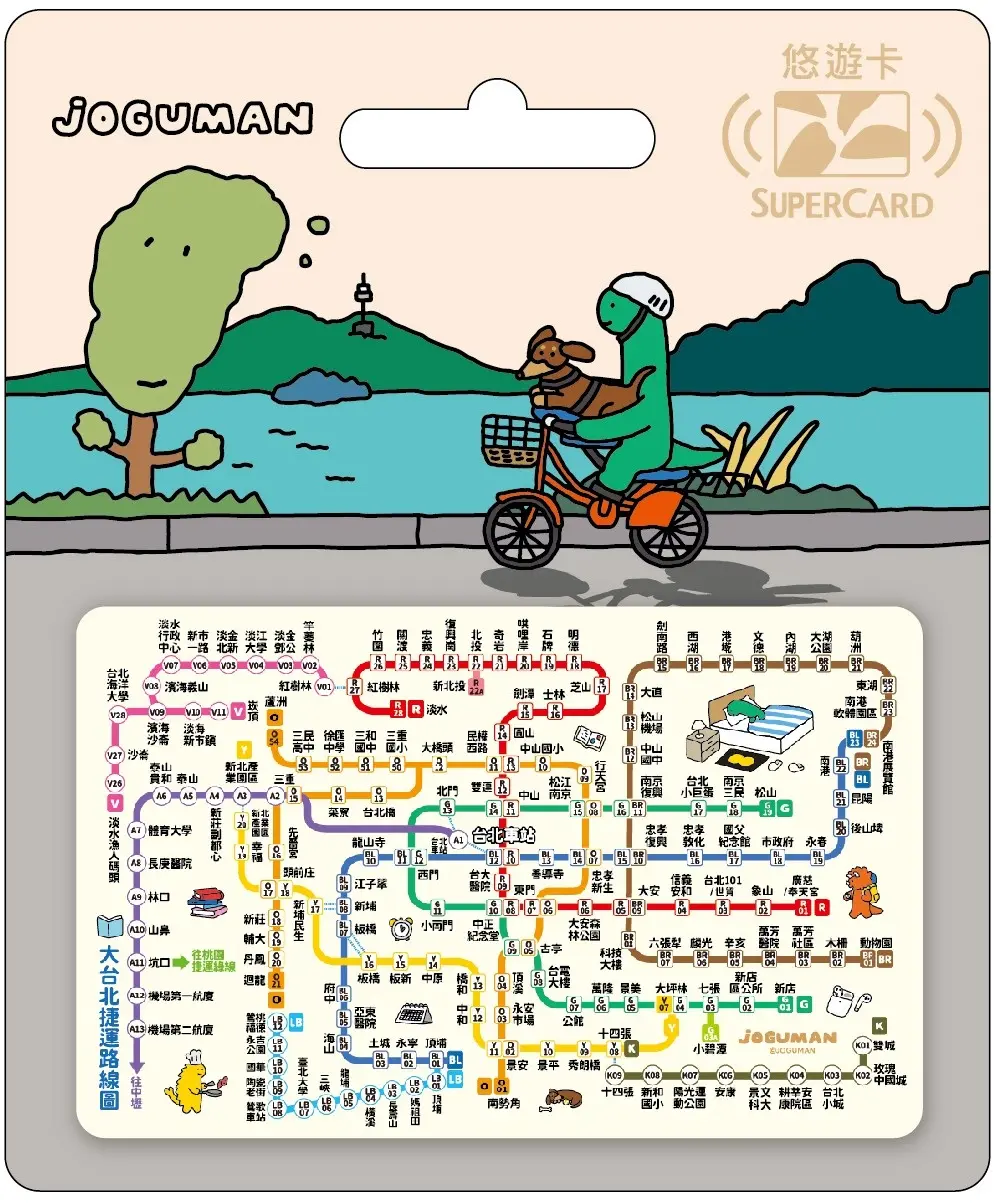 JOGUMAN大台北捷運路網圖SuperCard悠遊卡【委託代銷】