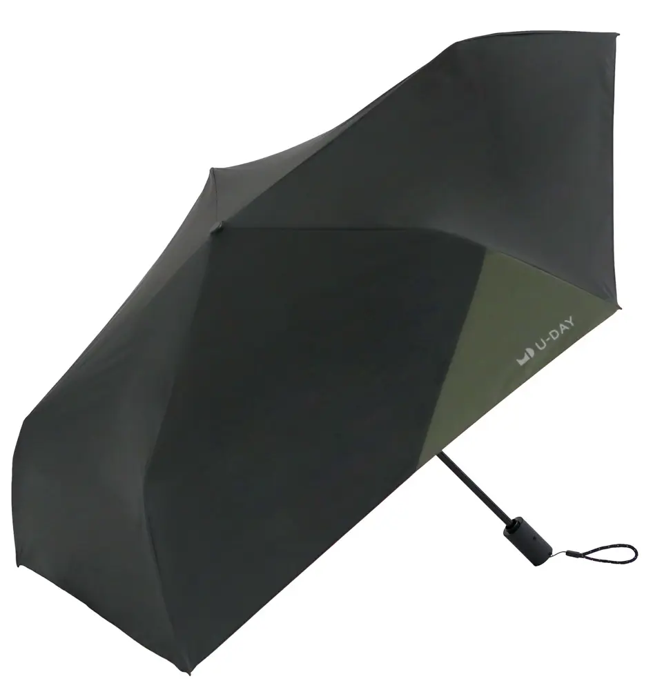 日本 because U-Day晴雨兩用 UV99.9% 自動折疊傘/ All Weather Auto/ Black