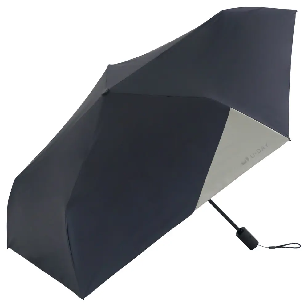 日本 because U-Day晴雨兩用 UV99.9% 自動折疊傘/ All Weather Auto/ Navy