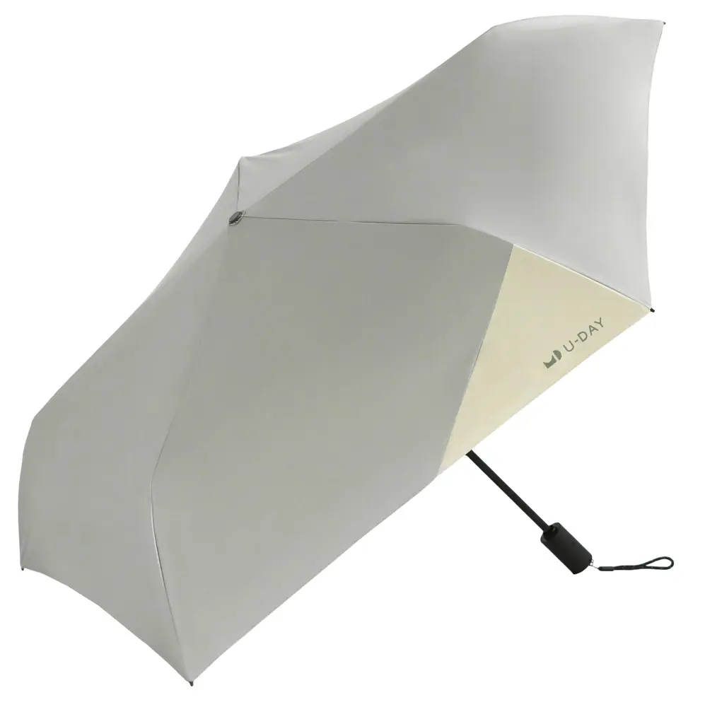 日本 because U-Day晴雨兩用 UV99.9% 自動折疊傘/ All Weather Auto/ Grey