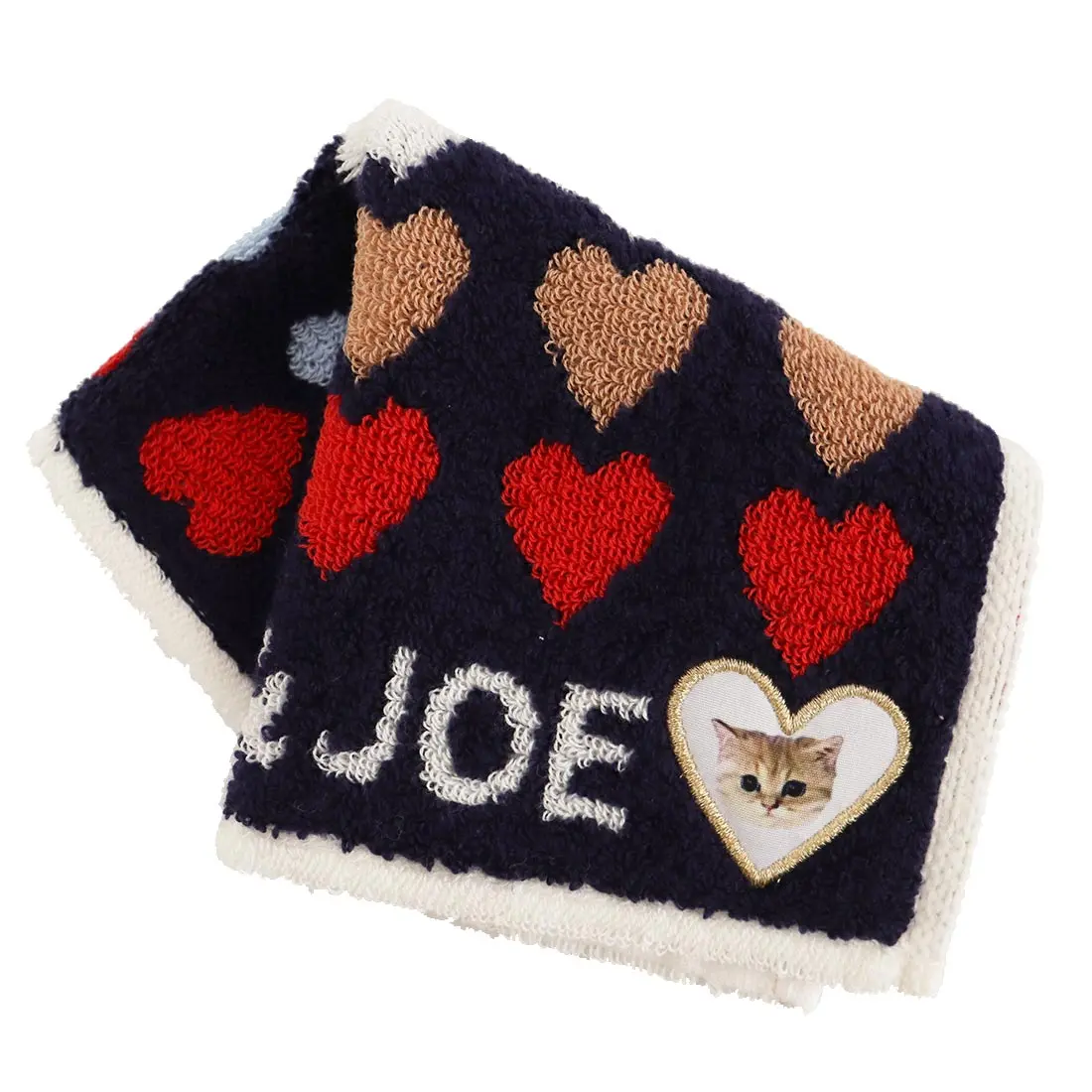 日本 PAUL & JOE 純棉手帕巾/ 107105-0008/ Navy