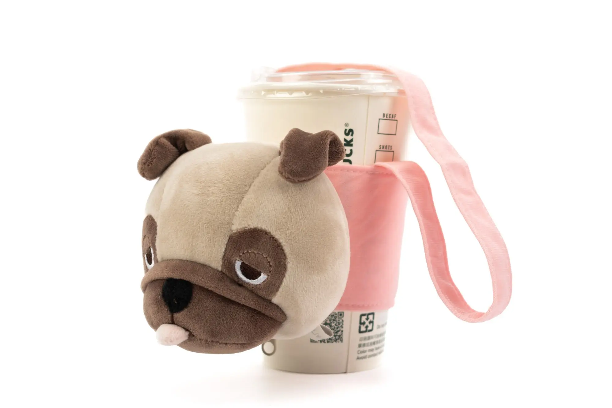 【誠品獨家】LIVHEART 棉花糖絨毛飲料提袋/ 巴哥-小花