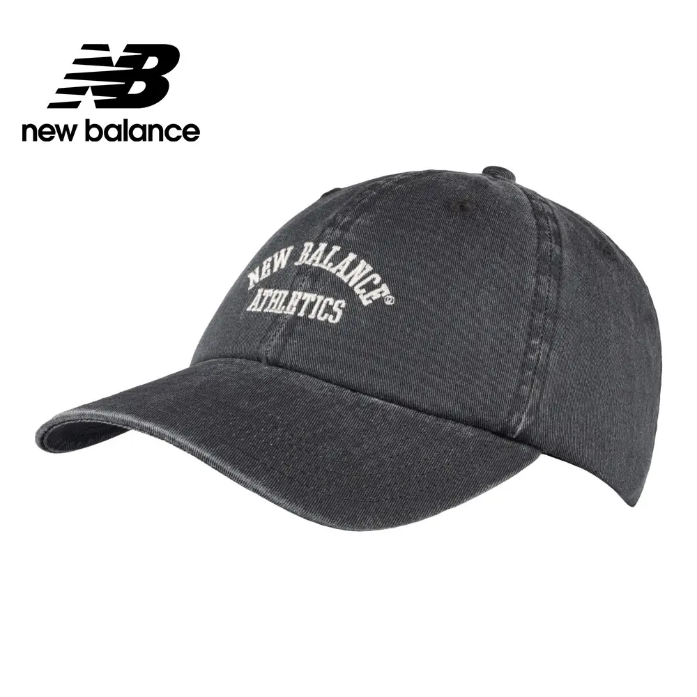 【New Balance】刺繡NB洗舊老帽/棒球帽_LAH43014BK_中性_黑灰色