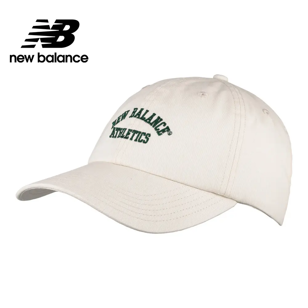 [New Balance]刺繡NB洗舊老帽/棒球帽_LAH43014LIN_中性_米白色