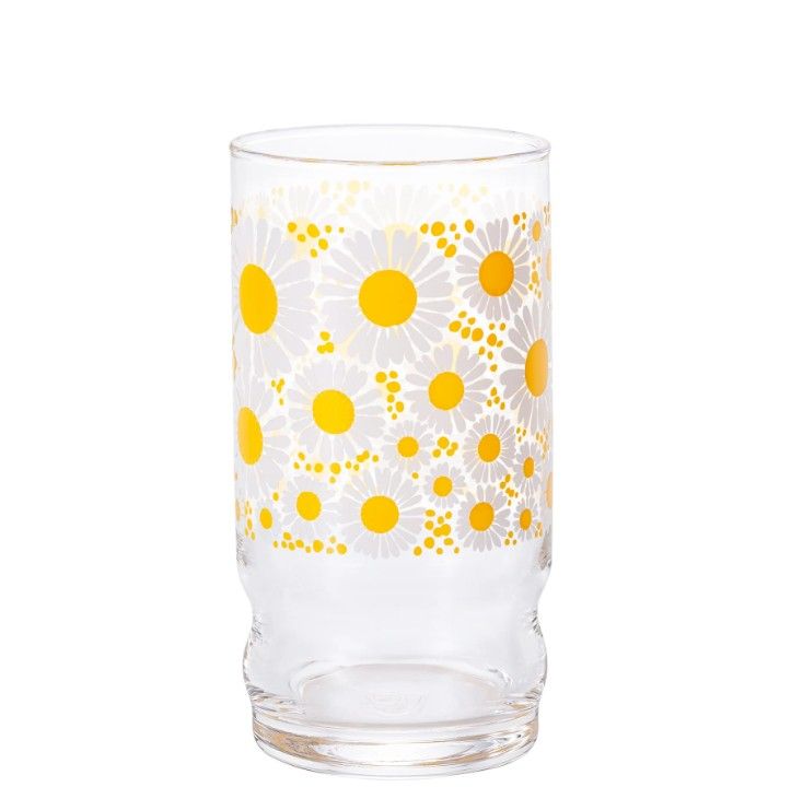 日本 ADERIA 昭和9號玻璃杯/ 白雛菊