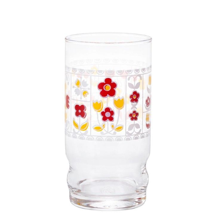 日本 ADERIA 昭和9號玻璃杯/ 花朵蕾絲